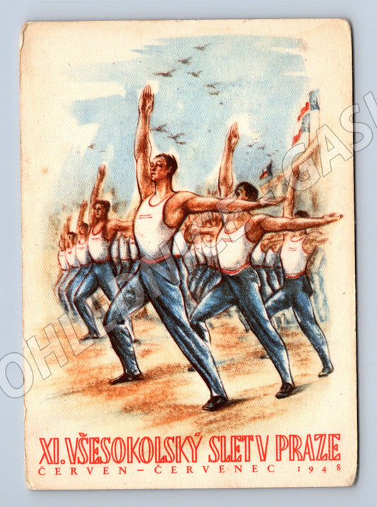 Pohlednice Všesokolský slet Praha 1948 (M14370)