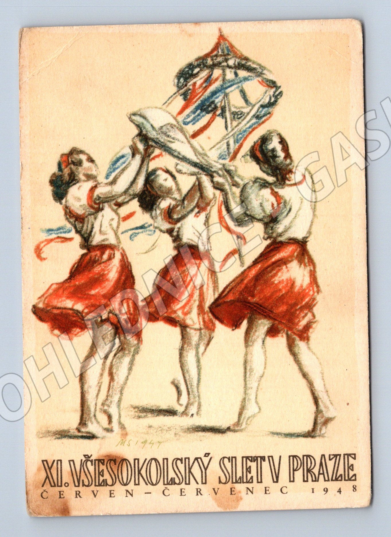 Pohlednice Slet v Praze 1948 (M14371)