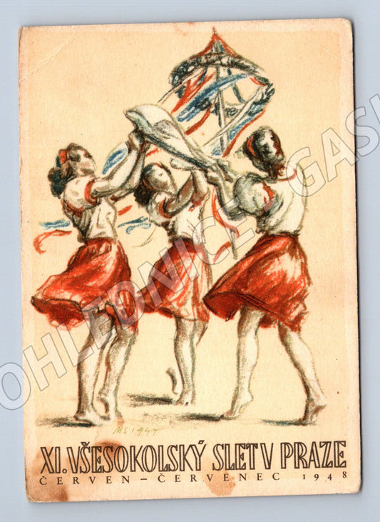 Pohlednice Slet v Praze 1948 (M14371)