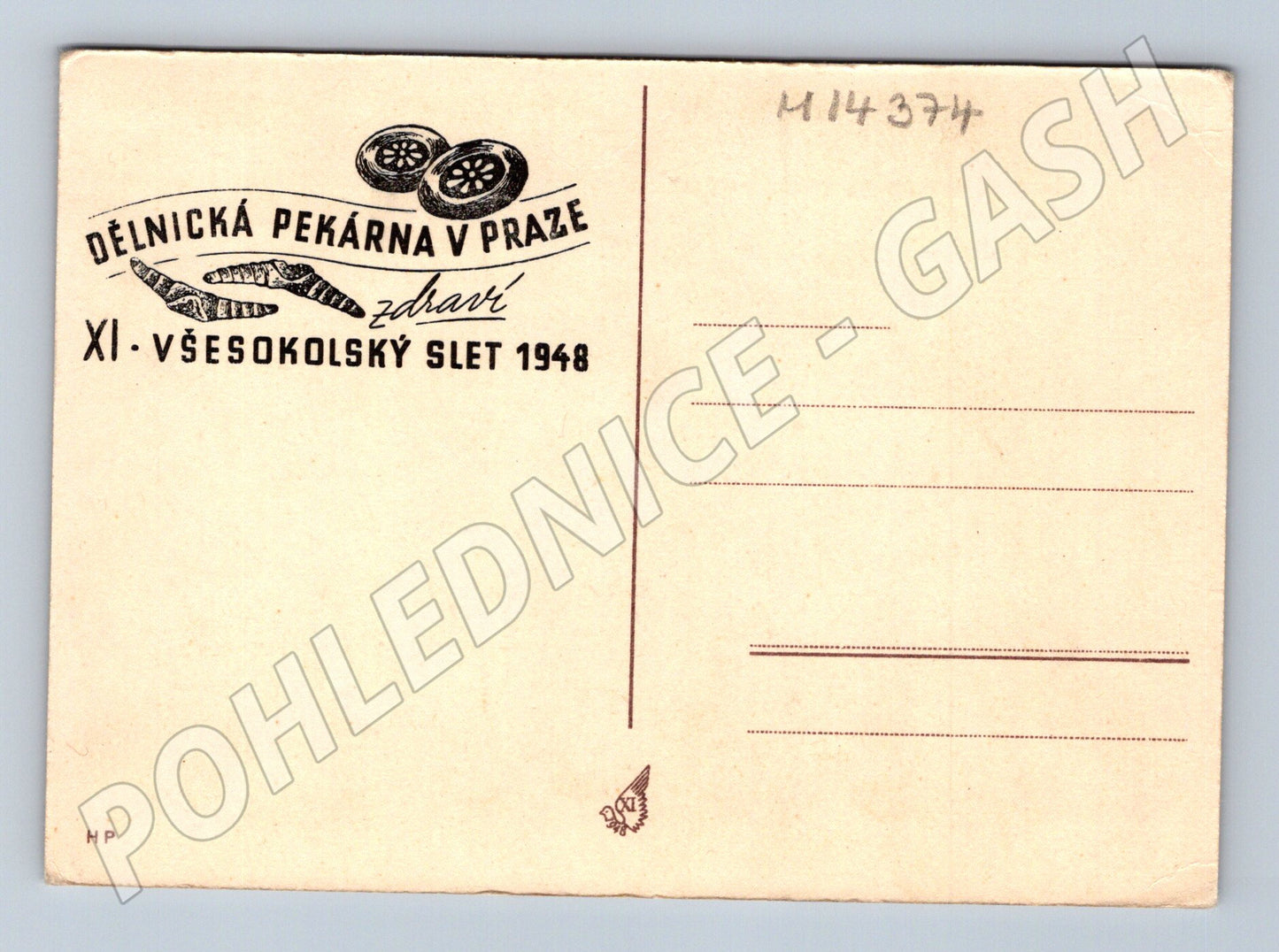 Pohlednice XI. všesokolský slet Praha 1948 (M14374)