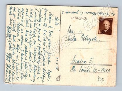 Pohlednice XI. sjezd Sokola Praha 1948 – prezident Beneš (M14393)