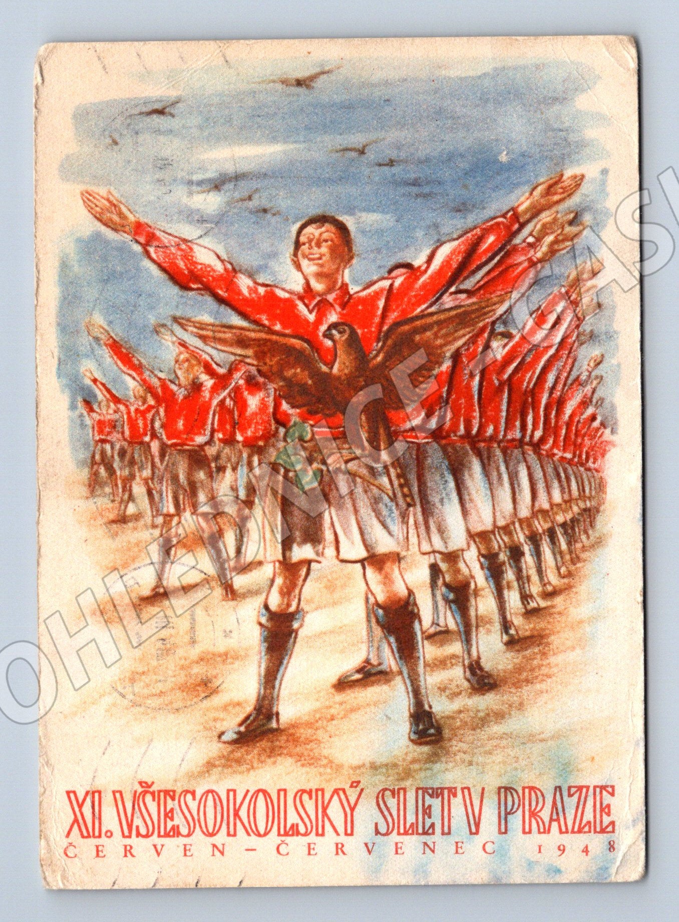 Pohlednice Všesokolský slet Praha 1948 (M14399)