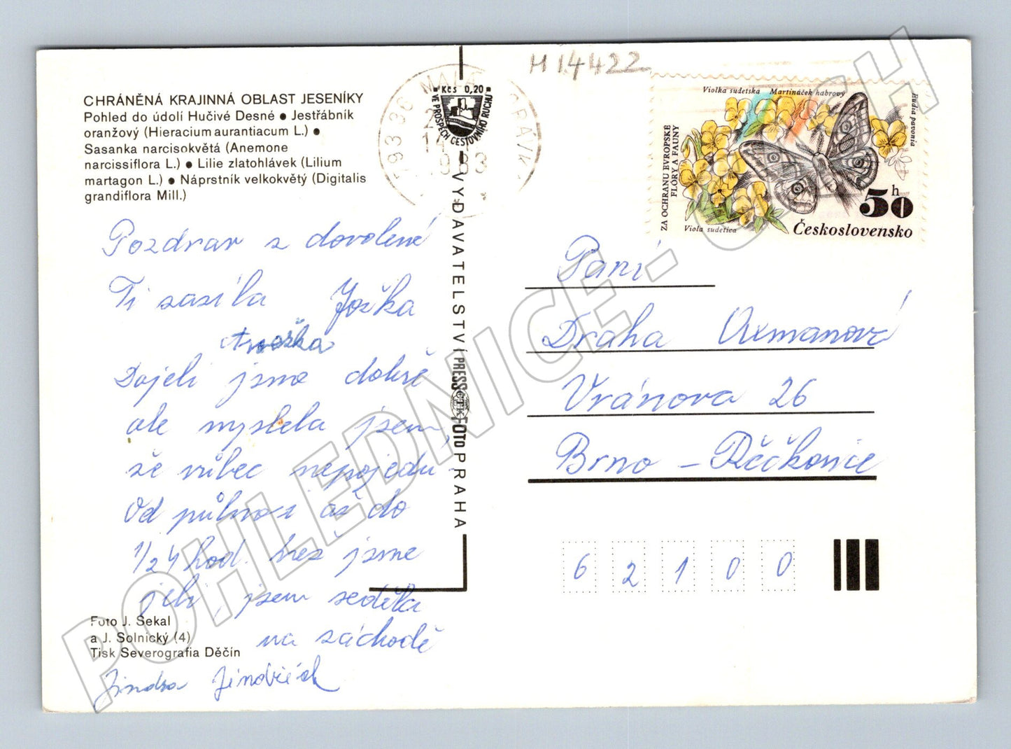 Pohlednice Jeseníky chráněná krajinná oblast (M14422)