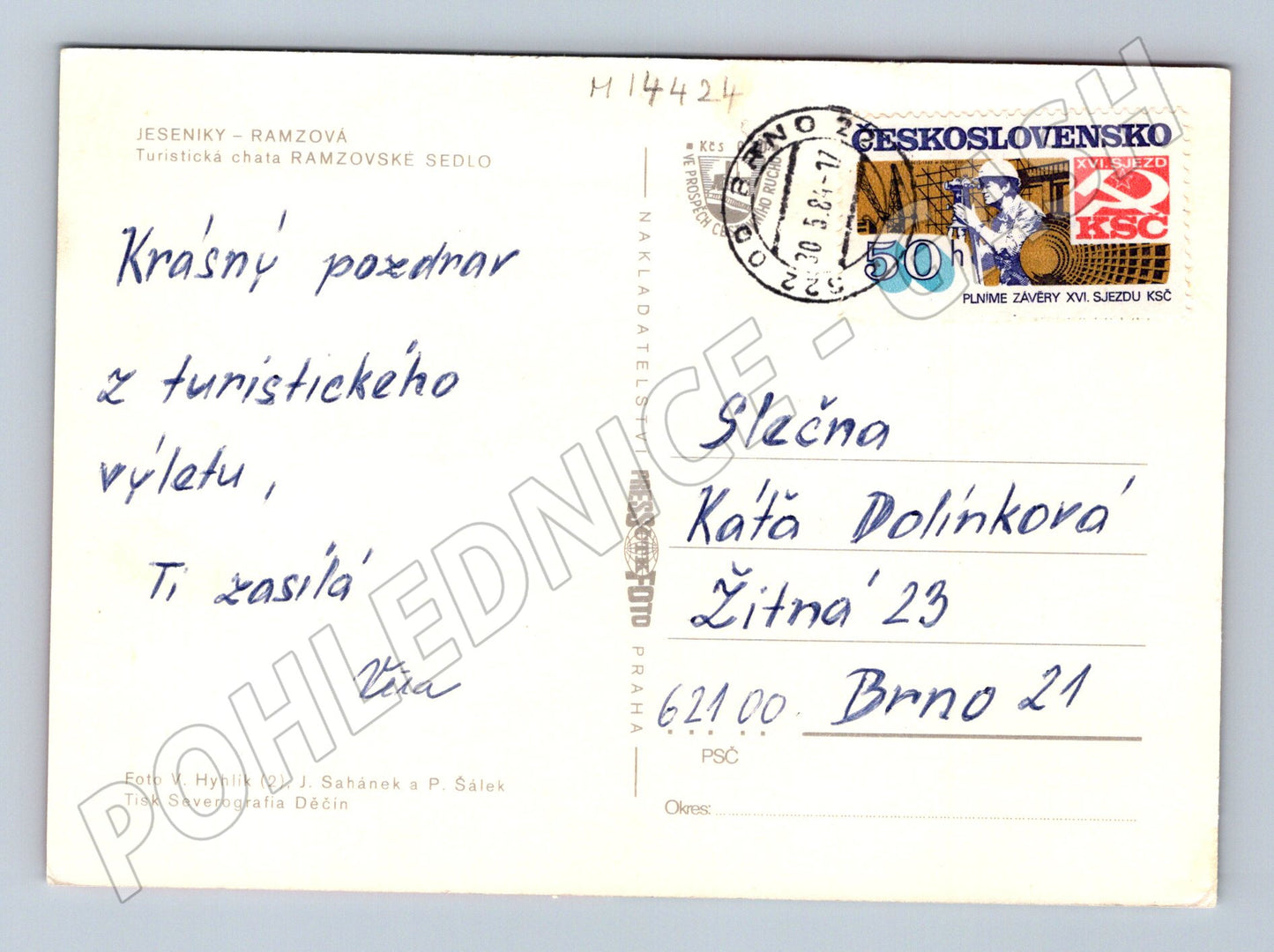 Pohlednice Jeseníky Ramzovské sedlo (M14424)