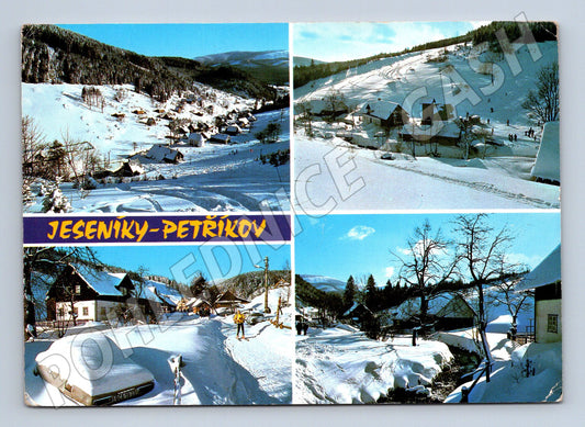 Pohlednice Jeseníky Petříkov zimní (M14425)