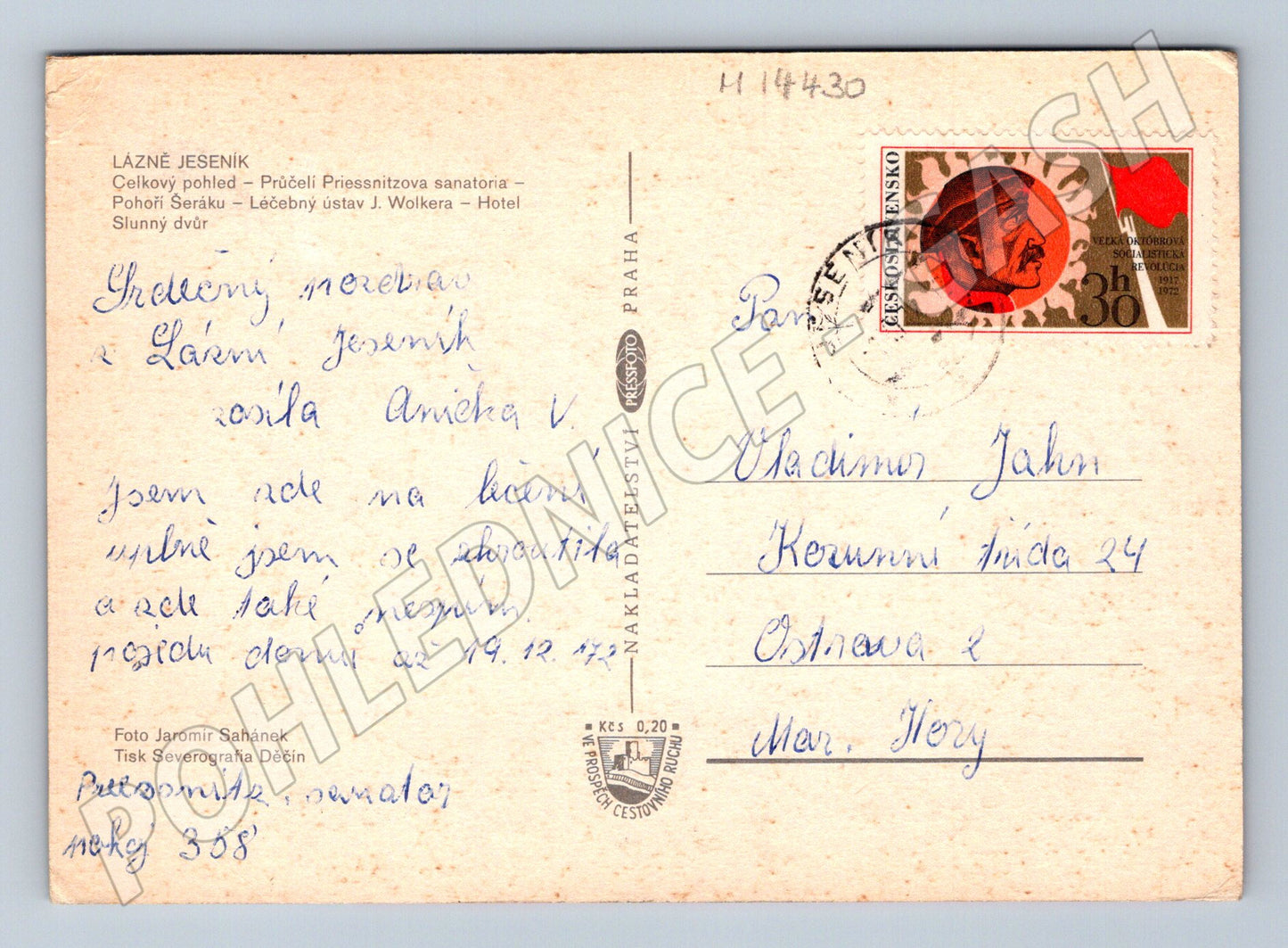 Pohlednice Lázně Jeseník Zimní (M14430)