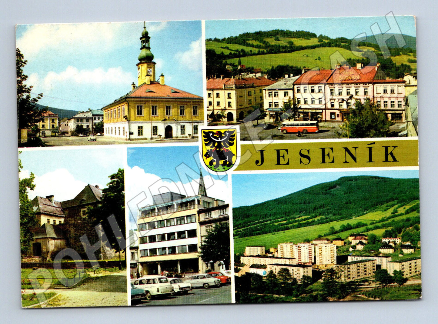 Pohlednice Jeseník koláž města (M14433)