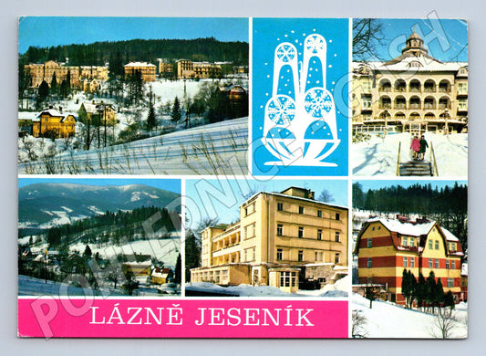 Pohlednice Lázně Jeseník Zimní motiv (M14438)