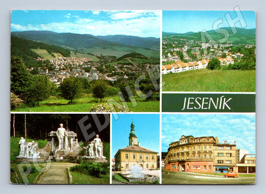 Pohlednice Jeseník vícenásobný pohled (M14441)