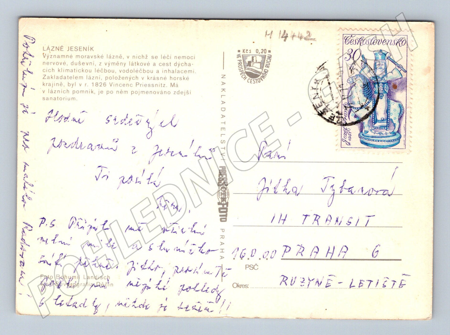 Pohlednice Sanatorium Priessnitz Lázně Jeseník (M14442)