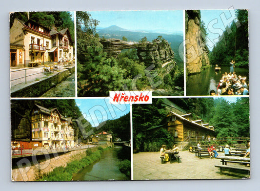 Pohlednice Hřensko Pravčická brána hotely soutěska (M14450)