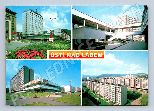 Pohlednice Ústí nad Labem více záběrů města (M14451)