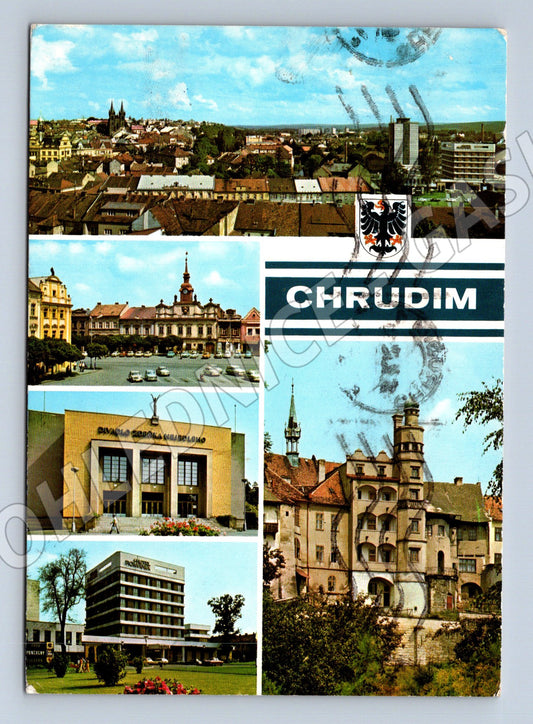 Pohlednice Chrudim koláž 70. léta (M14471)