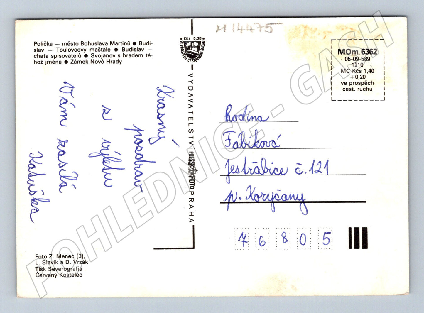 Pohlednice Česká-moravská vrchovina vícero pohledů (M14475)