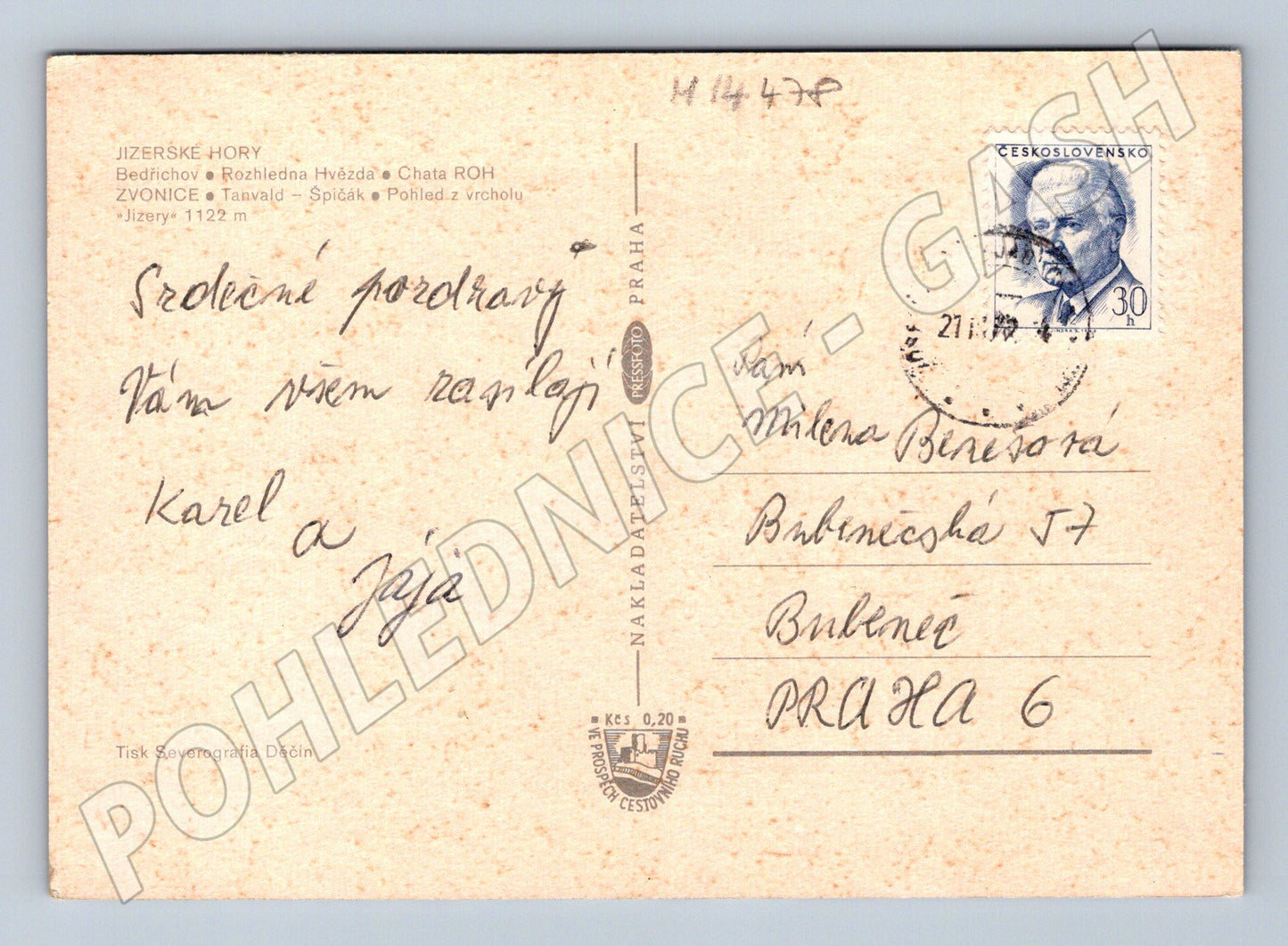 Pohlednice Jizerské hory zimní více záběrů (M14478)