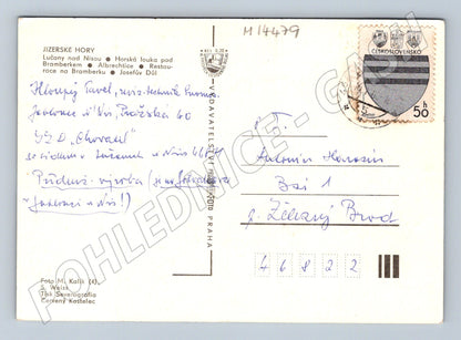 Pohlednice Jizerské hory barevná dobová (M14479)