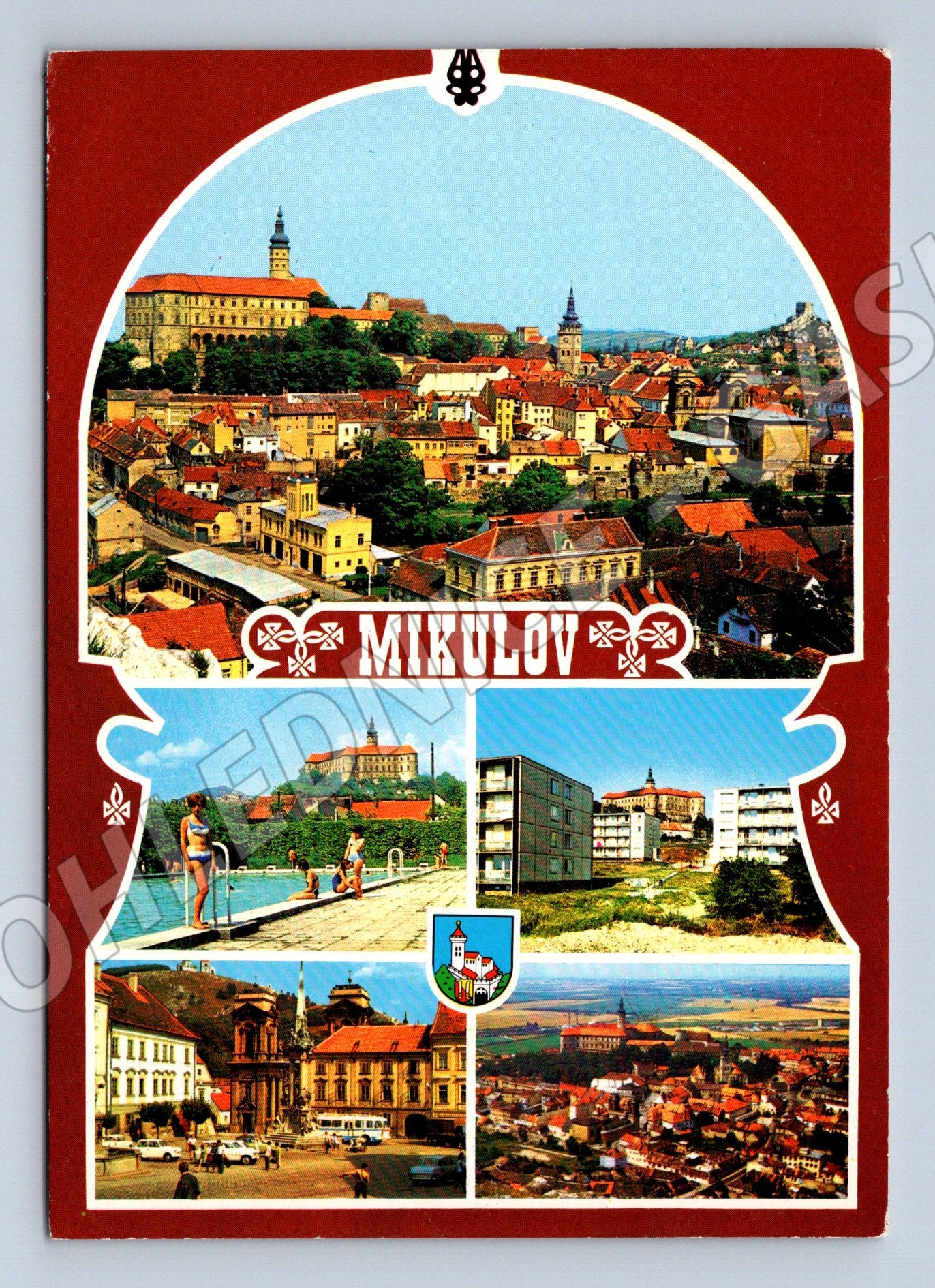 Pohlednice Mikulov panoráma a zámek (M14485)