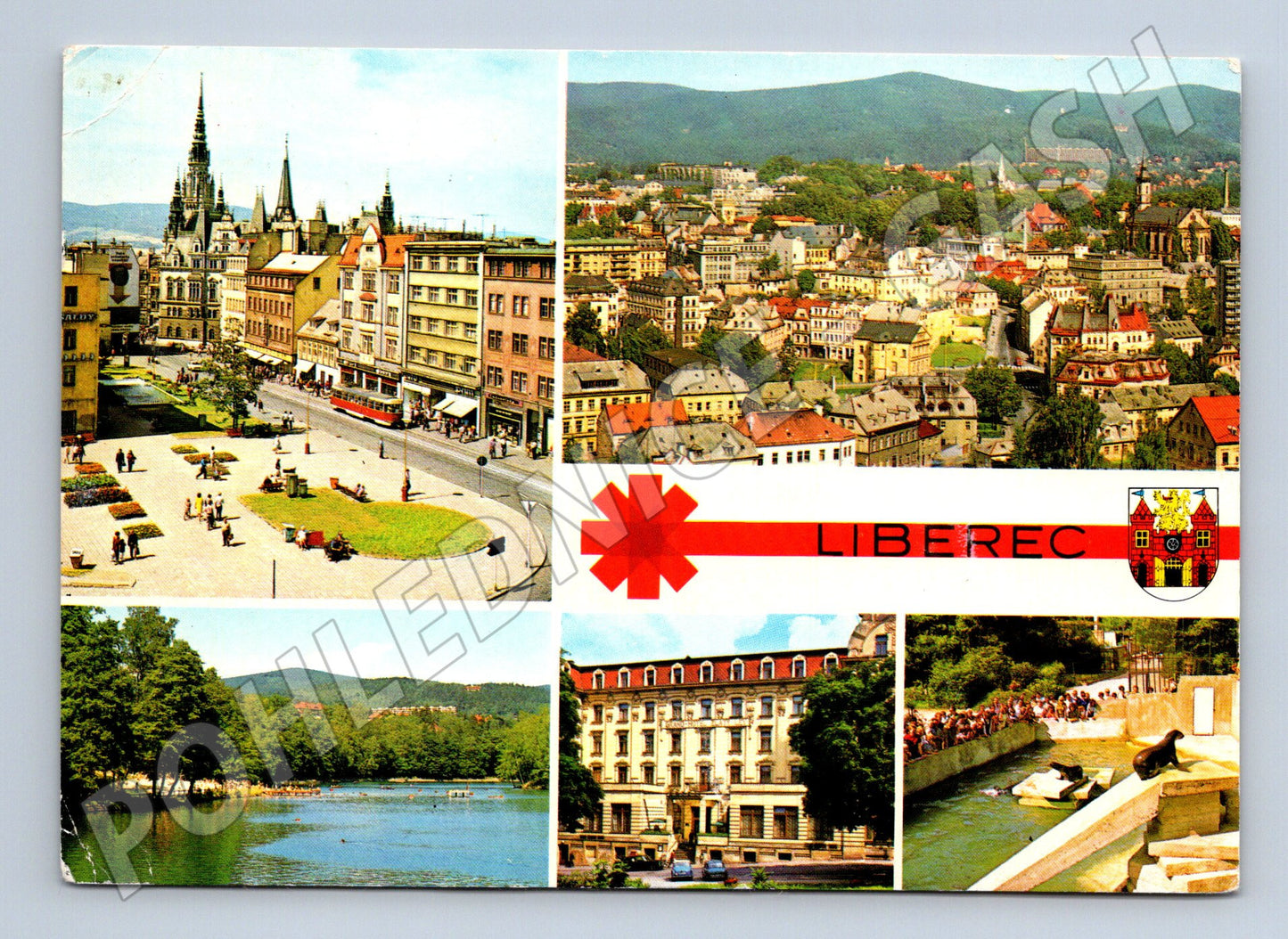 Pohlednice Liberec – koláž, více záběrů (M14496)