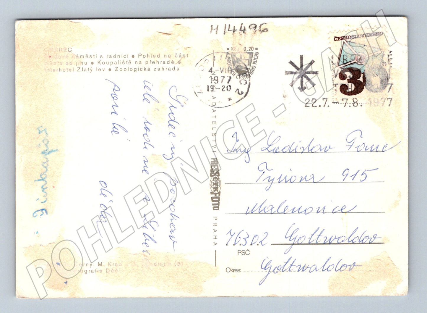 Pohlednice Liberec – koláž, více záběrů (M14496)
