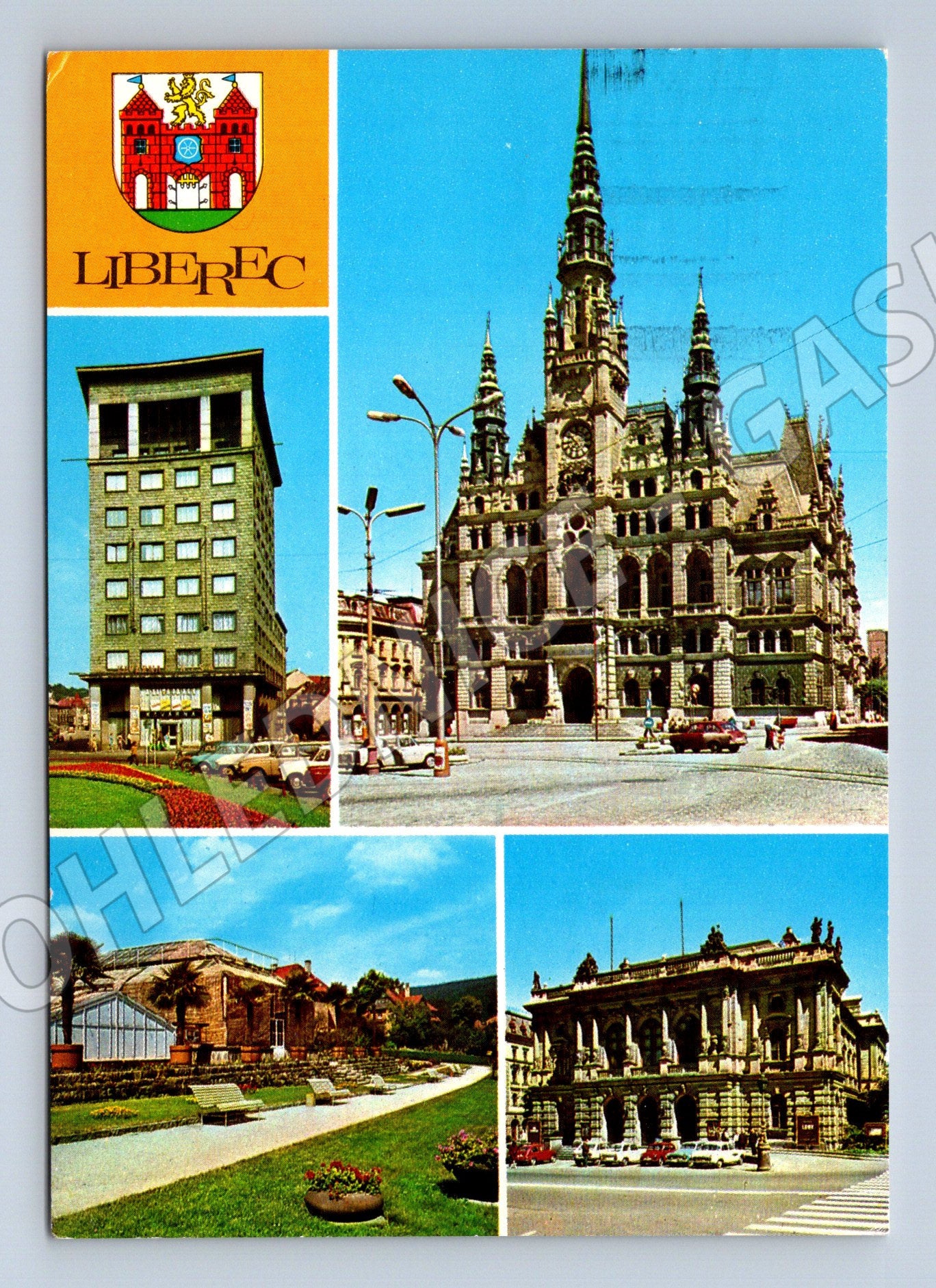 Pohlednice Liberec Koláž památek (M14498)