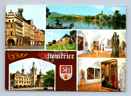 Pohlednice Litoměřice koláž historických památek (M14500)