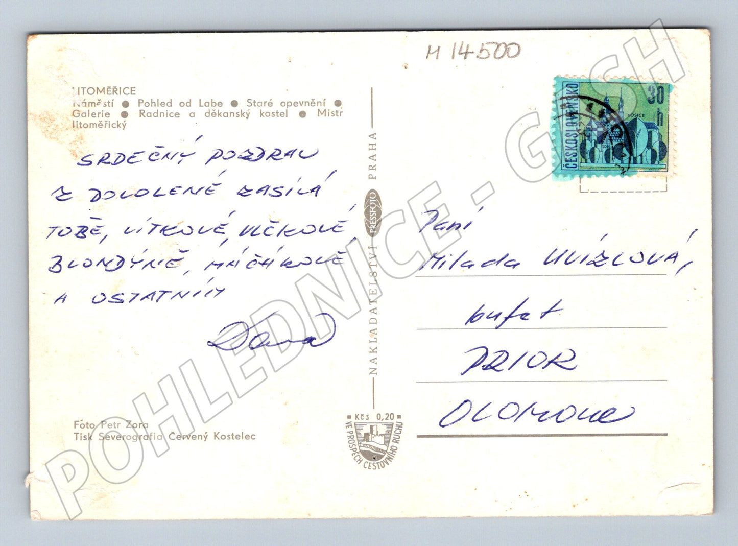 Pohlednice Litoměřice koláž historických památek (M14500)