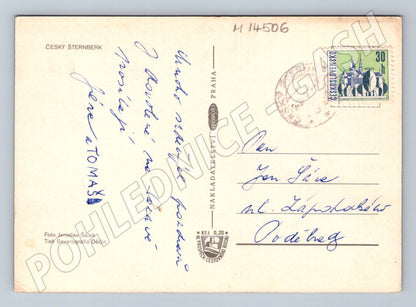 Pohlednice Český Šternberk letecký pohled (M14506)