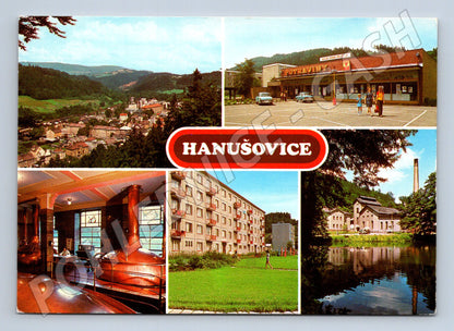 Pohlednice Hanušovice panoráma, pivovar (M14508)