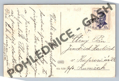 Pohlednice Velikonoční housátka ČSR 1951 (M1451)