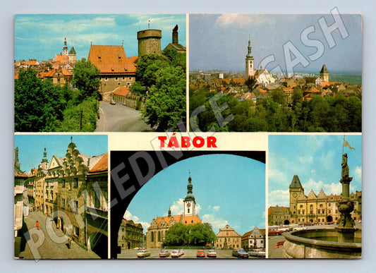 Pohlednice Tábor koláž památek (M14537)