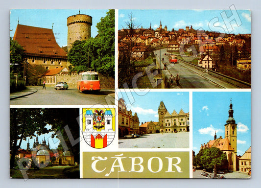 Pohlednice Tábor koláž památek (M14545)
