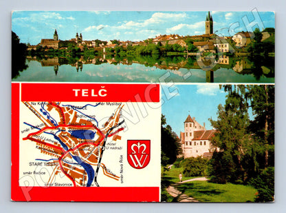 Pohlednice Telč zámek a město (M14551)