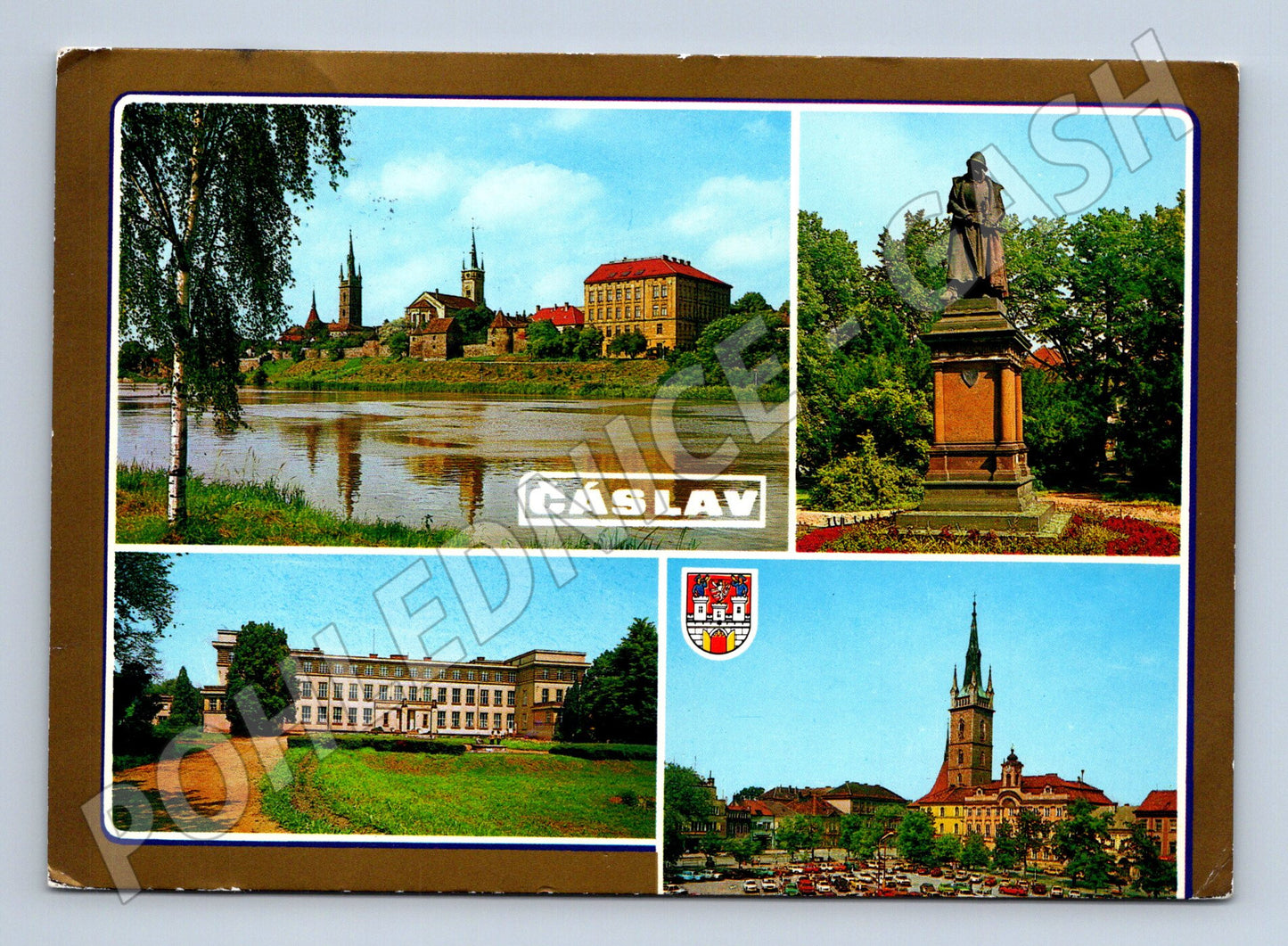 Pohlednice Čáslav 1968 psaná s více motivy (M14568)