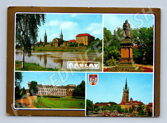 Pohlednice Čáslav 1968 psaná s více motivy (M14568)