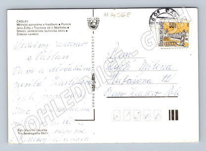 Pohlednice Čáslav 1968 psaná s více motivy (M14568)