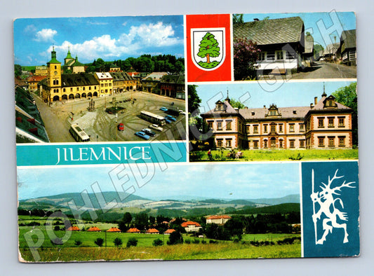 Pohlednice Jilemnice Zámeček, náměstí (M14573)