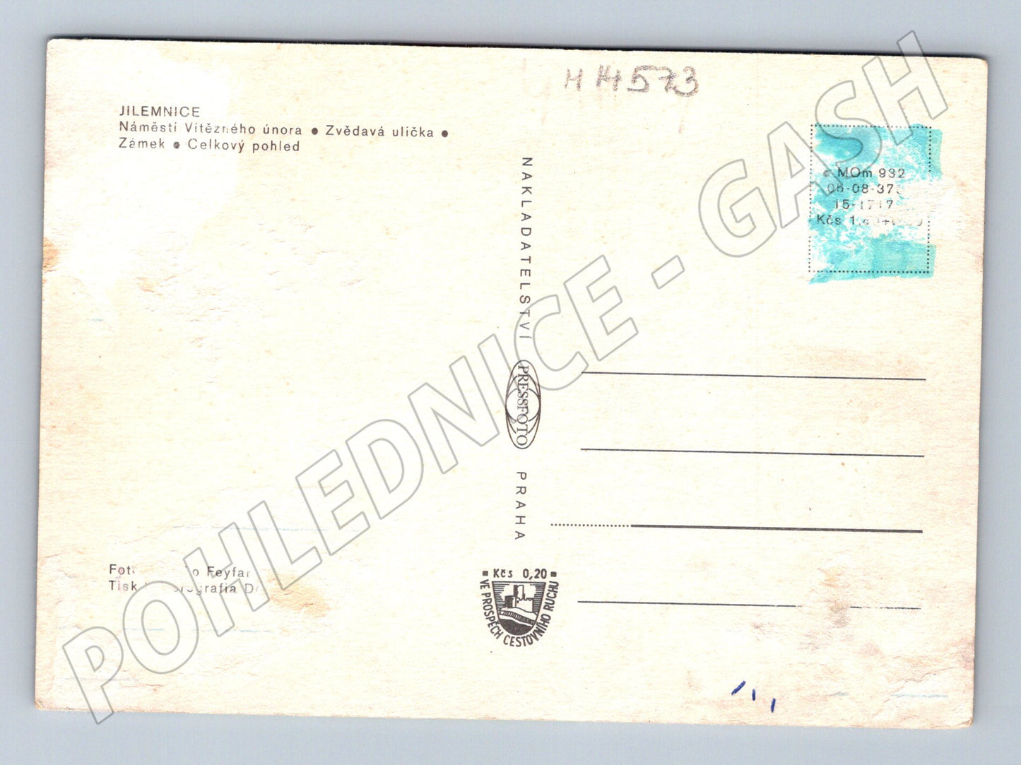 Pohlednice Jilemnice Zámeček, náměstí (M14573)