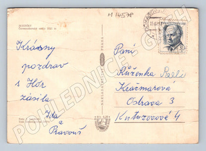 Pohlednice Jeseníky Červenohorské sedlo zimní krajina (M14578)