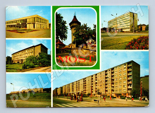 Pohlednice Most – koláž architektury a sídlišť (M14591)