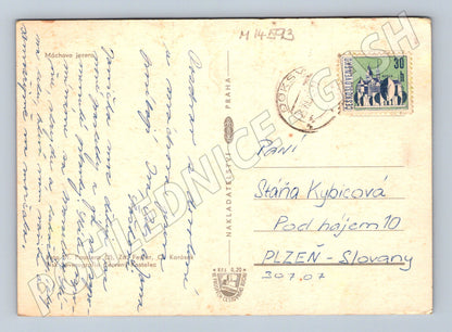 Pohlednice Máchovo jezero Československo 1971 (M14593)