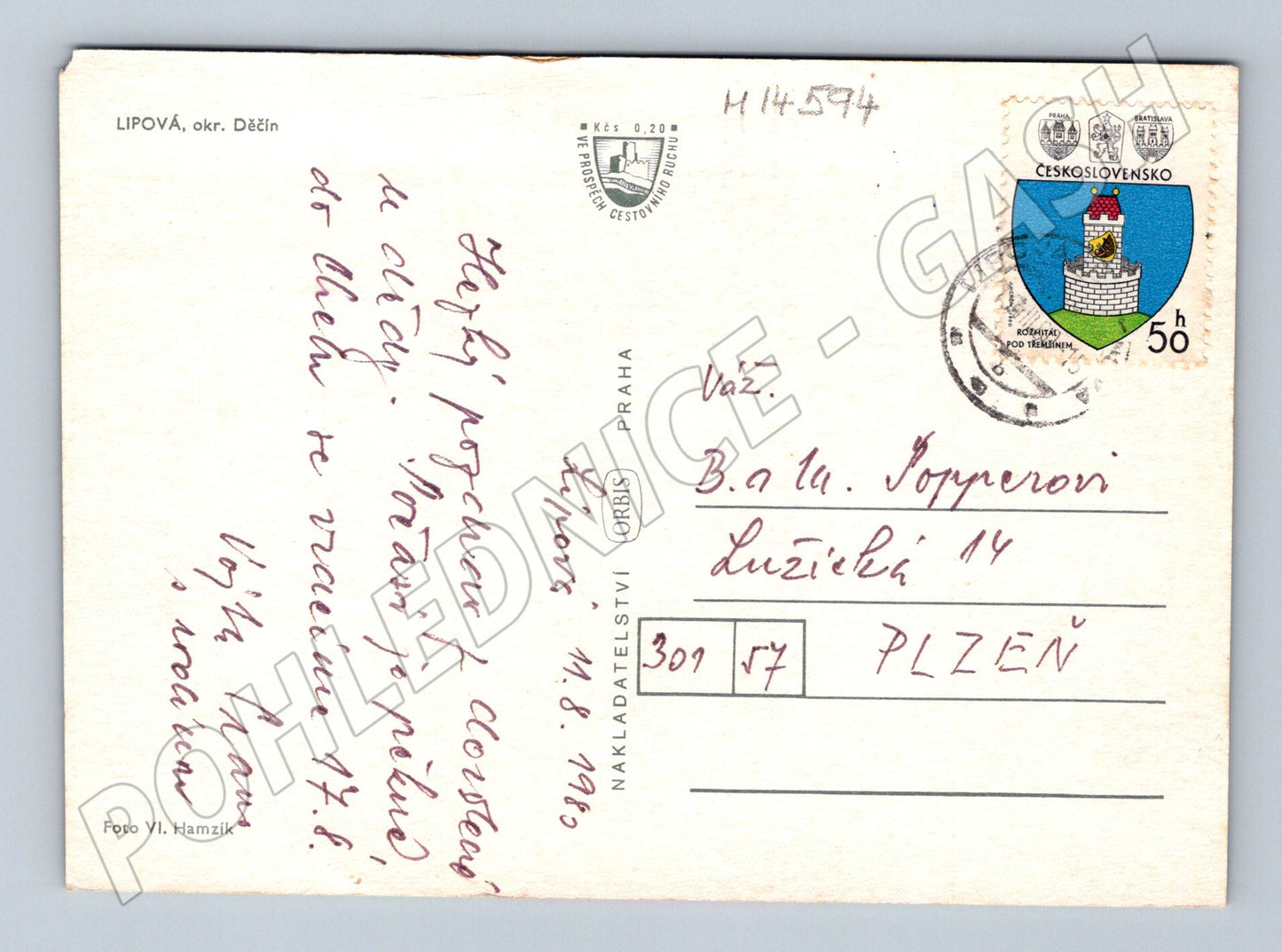 Pohlednice Lipová, okr. Děčín (M14594)