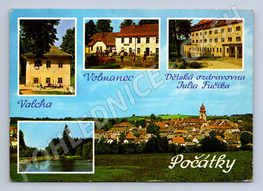 Pohlednice Počátky vícezáběrová s razítkem 1973 (M14612)