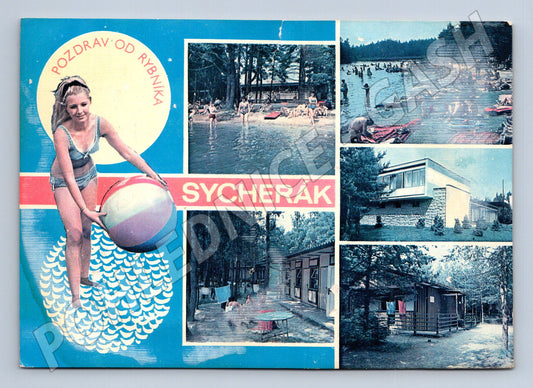Pohlednice Sycherák rekreační středisko u rybníka (M14616)