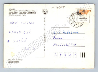 Pohlednice Malšice vícezáběrová (M14628)