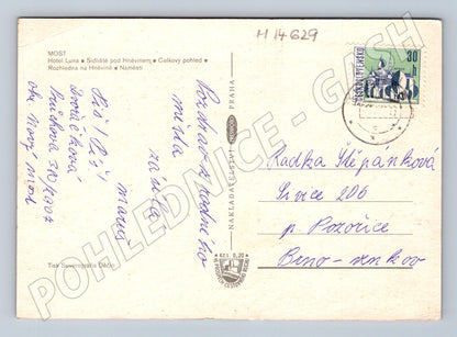 Pohlednice Most více záběrů města dobová (M14629)