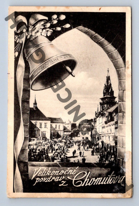 Pohlednice Velikonoční Chomutov 1943 (M1463)