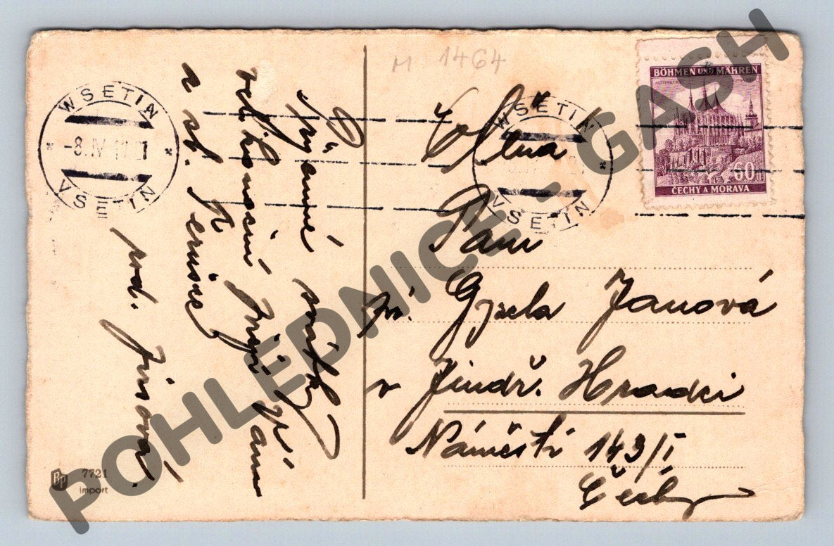 Pohlednice Velikonoční Čechy a Morava 1941 (M1464)