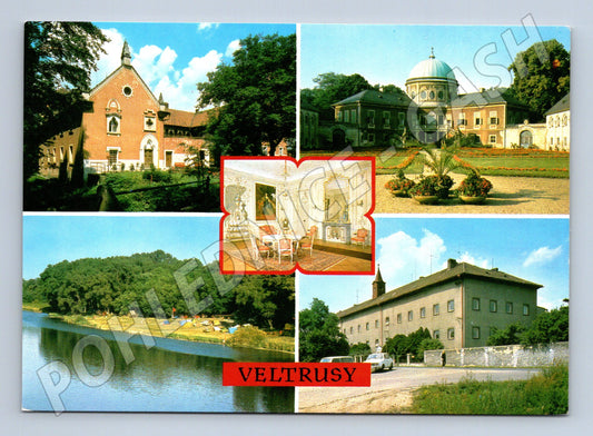 Pohlednice Veltrusy zámek interiér park (M14664)