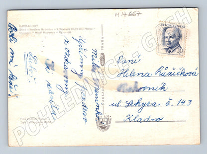 Pohlednice Harrachov zimní scenérie Krakonoš (M14667)
