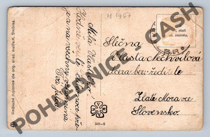 Pohlednice Velikonoční folklór kroje etnografie (M1467)